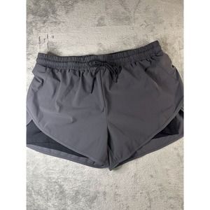 BlevonH Shorts Women XL‎ Active Athletic Yoga Sports Runner Black Drawstring